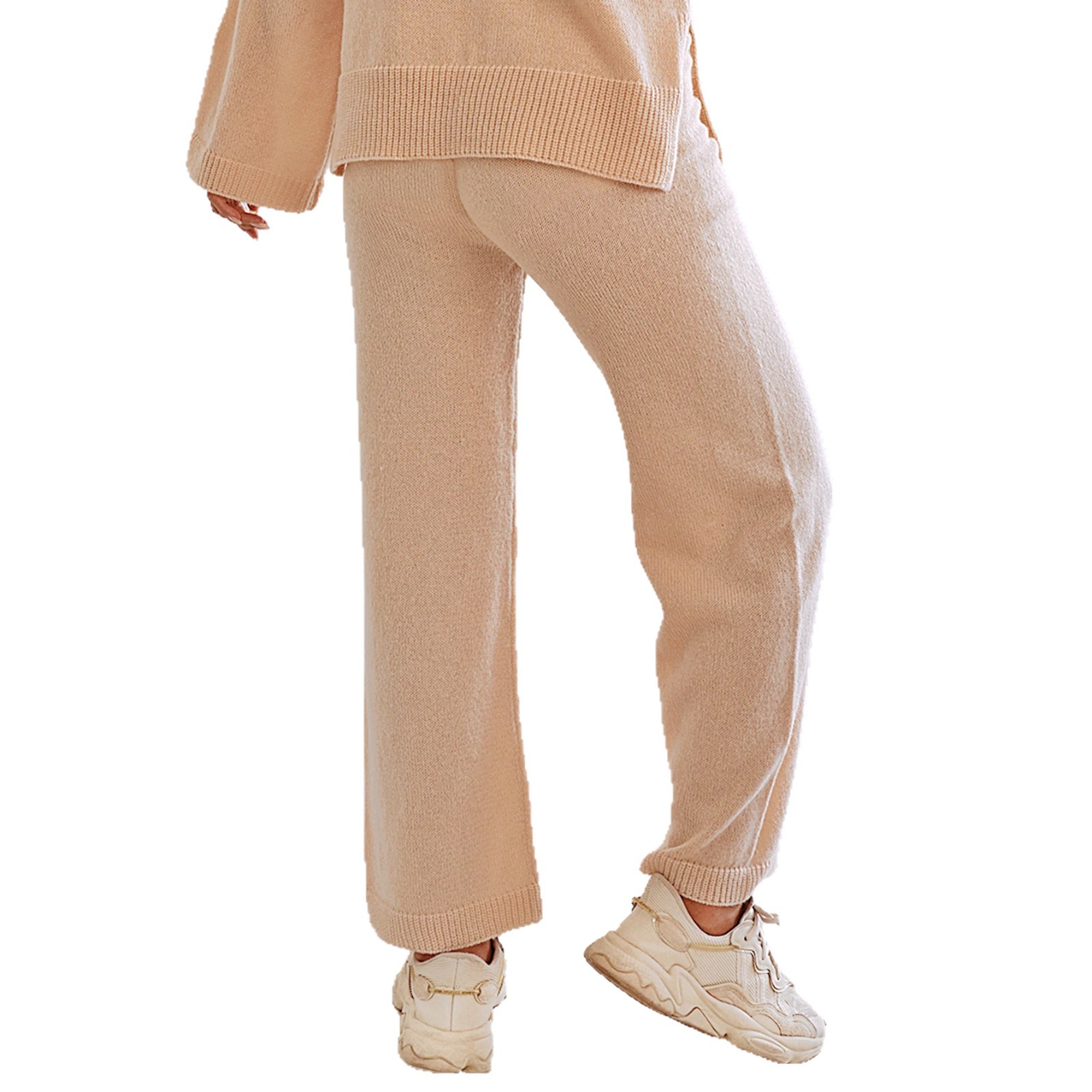 High-Waist Straight-Leg Wide-Leg Casual Pants