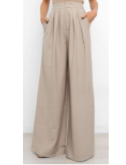 Women's Wide-Leg Pants with Elastic Waist, Loose Comfortable Casual Trousers