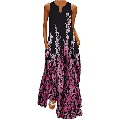 Women's Floral Butterfly Print Pleated Midi Dress