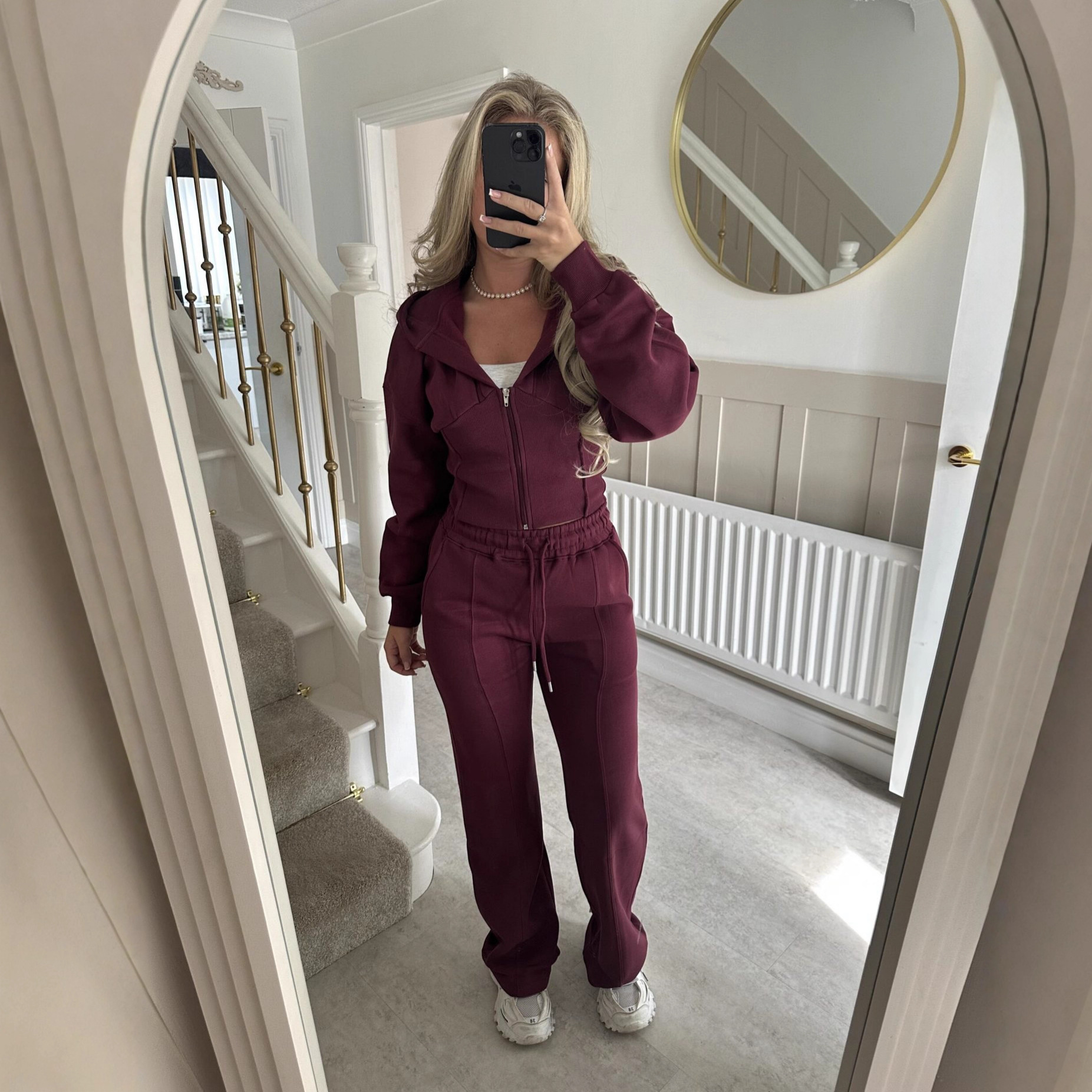 Women's Colorblock Zip Cardigan & Tie Pants Set