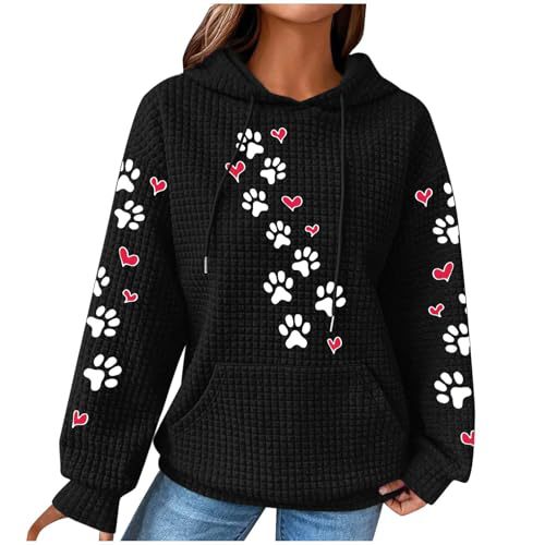 Women's Heart & Paw Print Hoodie