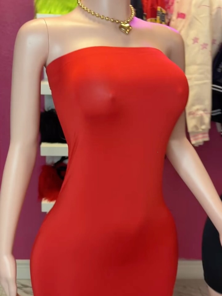 Sleeveless Strapless Bodycon Mini Dress Slim Fit
