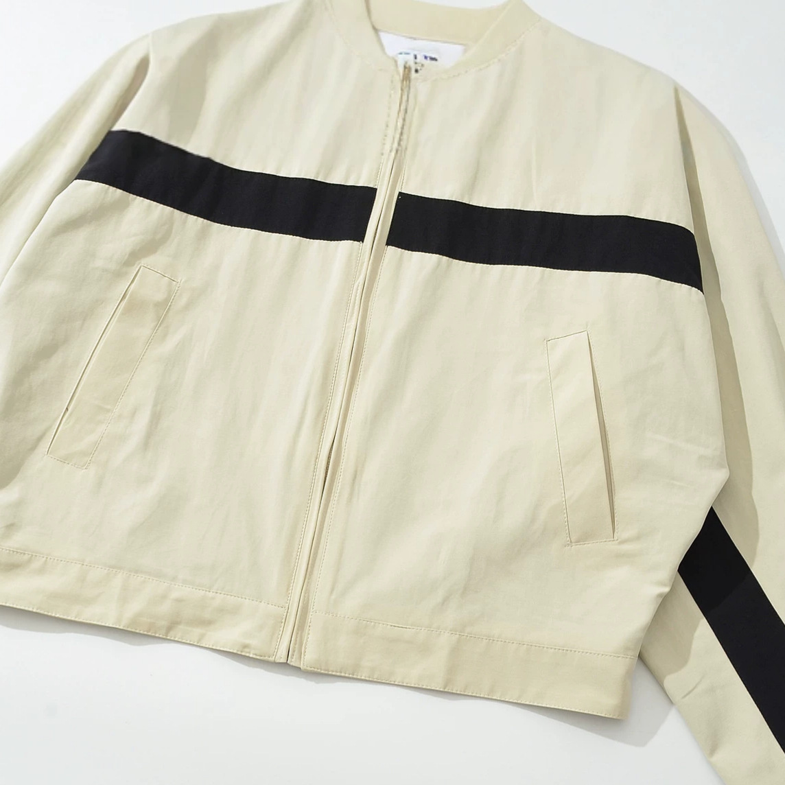 Color-Block Loose Fit Jacket Coat