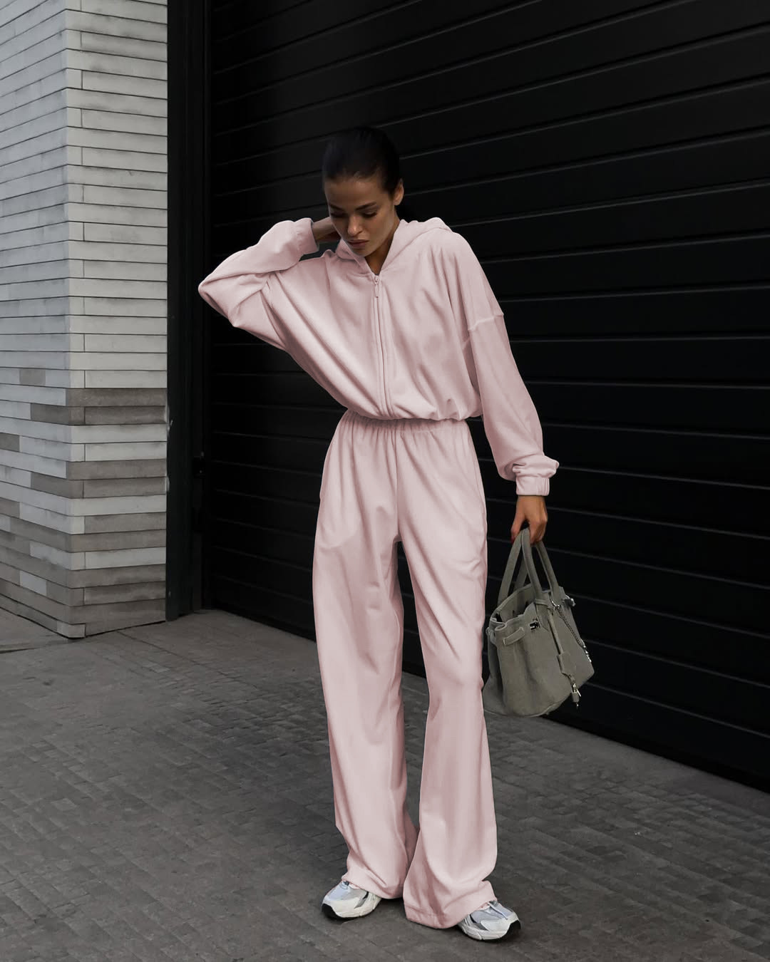 Women's Casual Open-Front Cardigan & Wide-Leg Pants Two-Piece Set