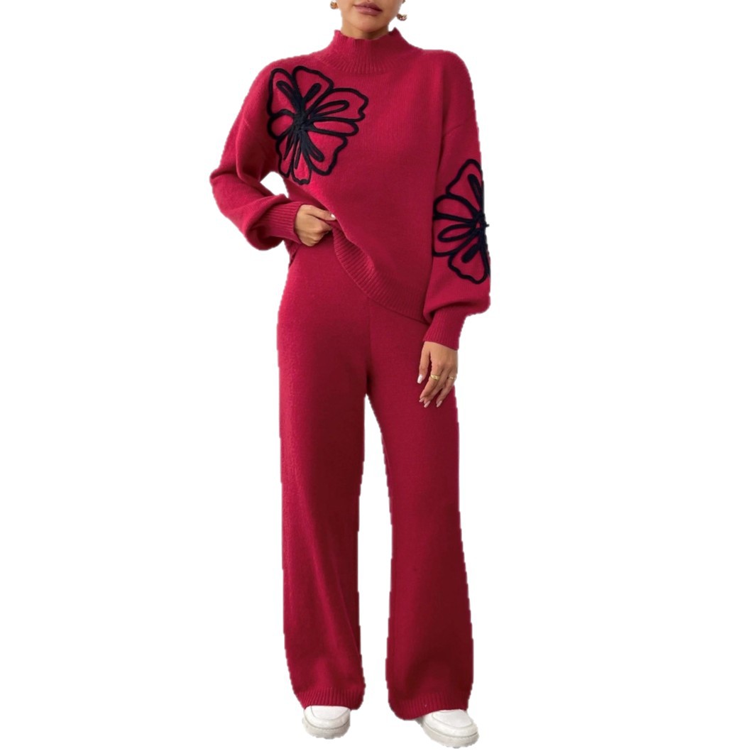Women's High-Waist Straight Wide-Leg Pants