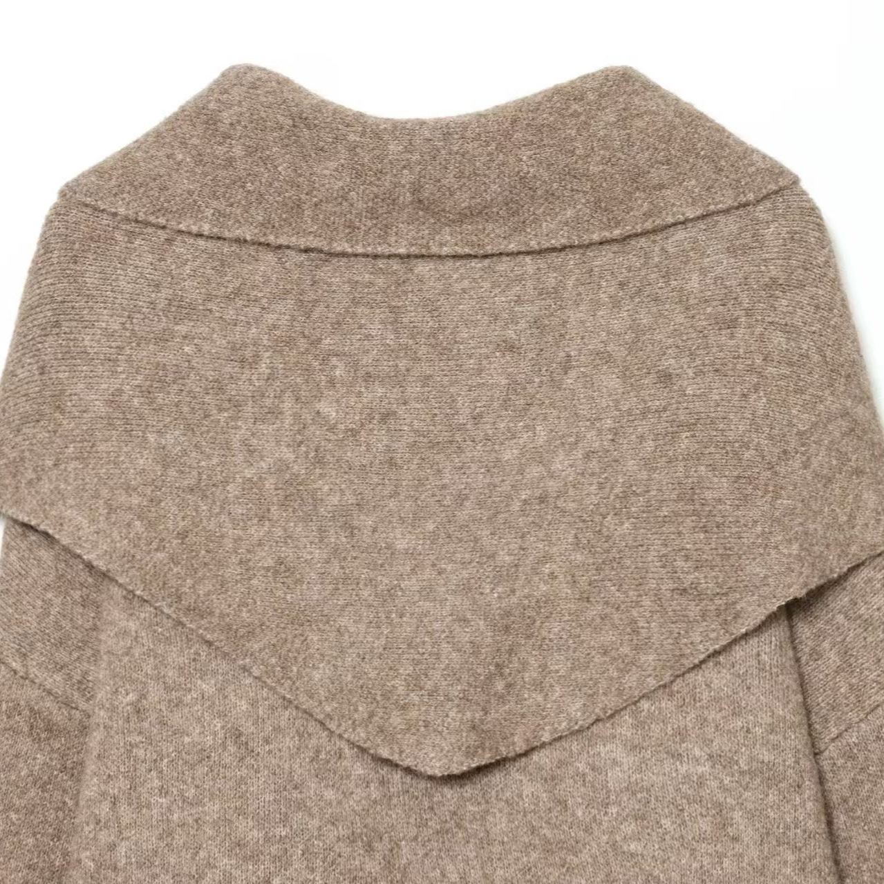 Sweet Round Neck Long Sleeve Scarf Knit Sweater