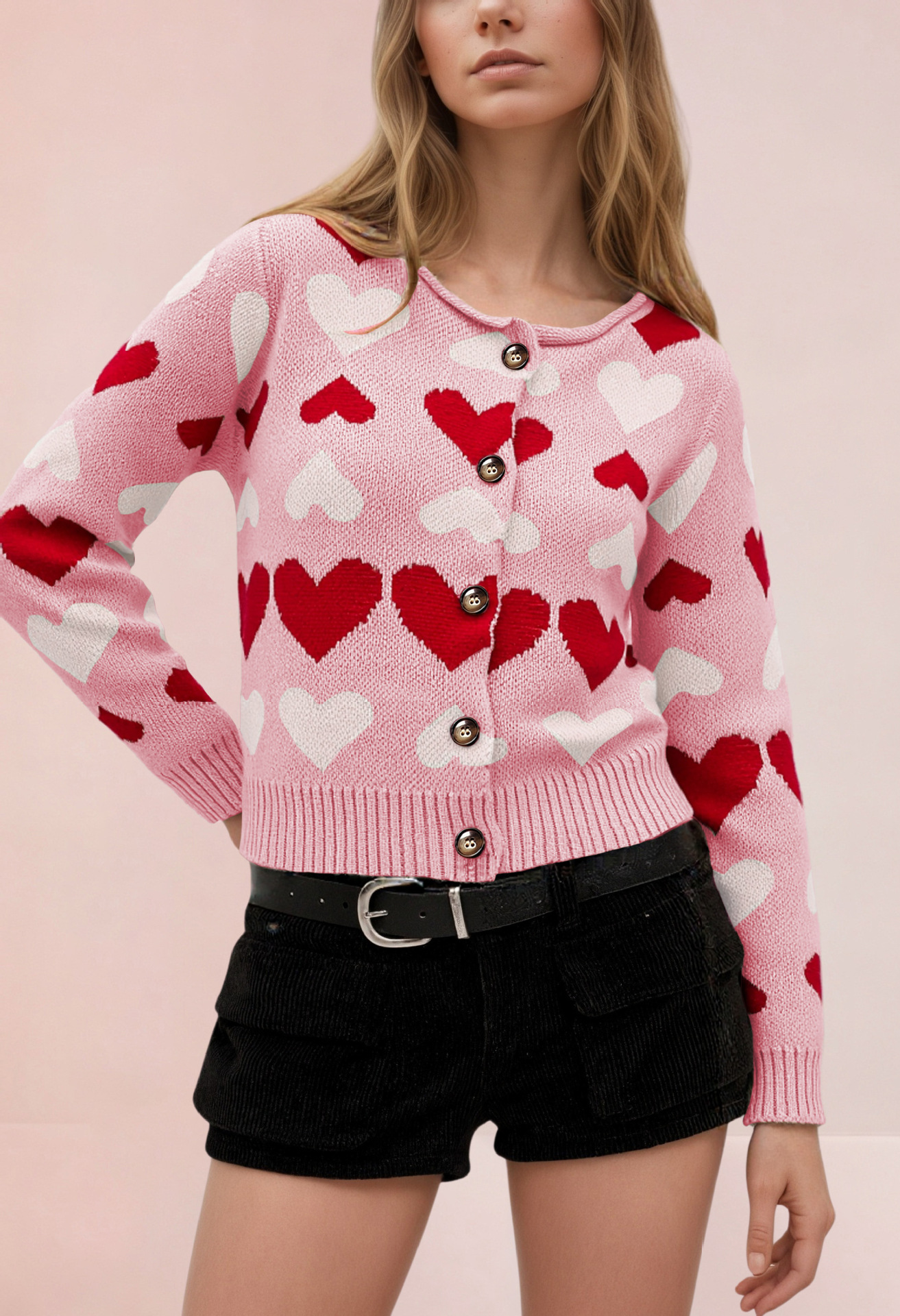 Women's Color-Block Loose Knit Cardigan