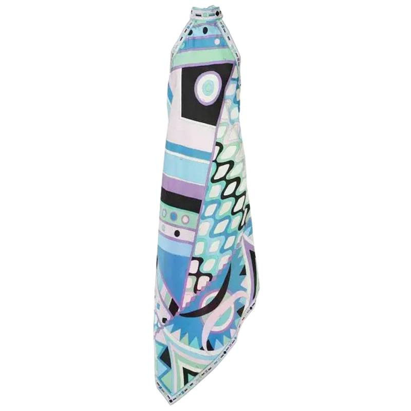 Women's Geometric Print Halter Neck Casual Dress