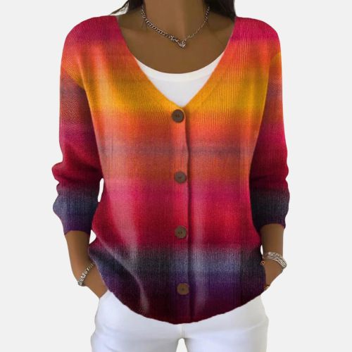 Casual Long-Sleeve Open-Front Cardigan Sweater