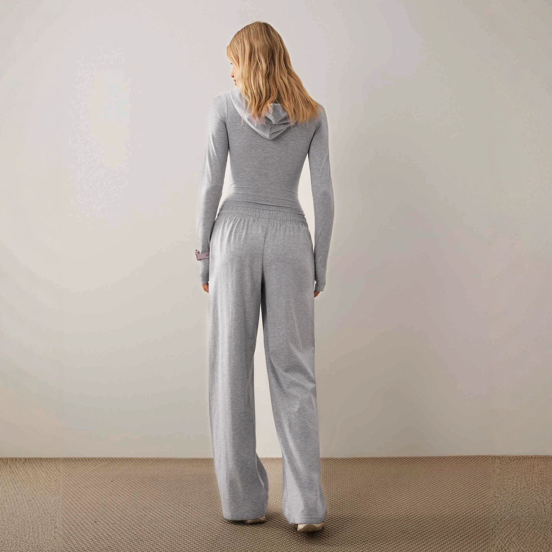 Women's Hooded Sweatshirt and Slim Straight Pants Set
