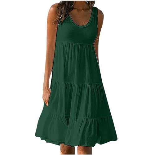 Women's Floral Print Ruched Bodycon Midi Dress Sleeveless Round Neck