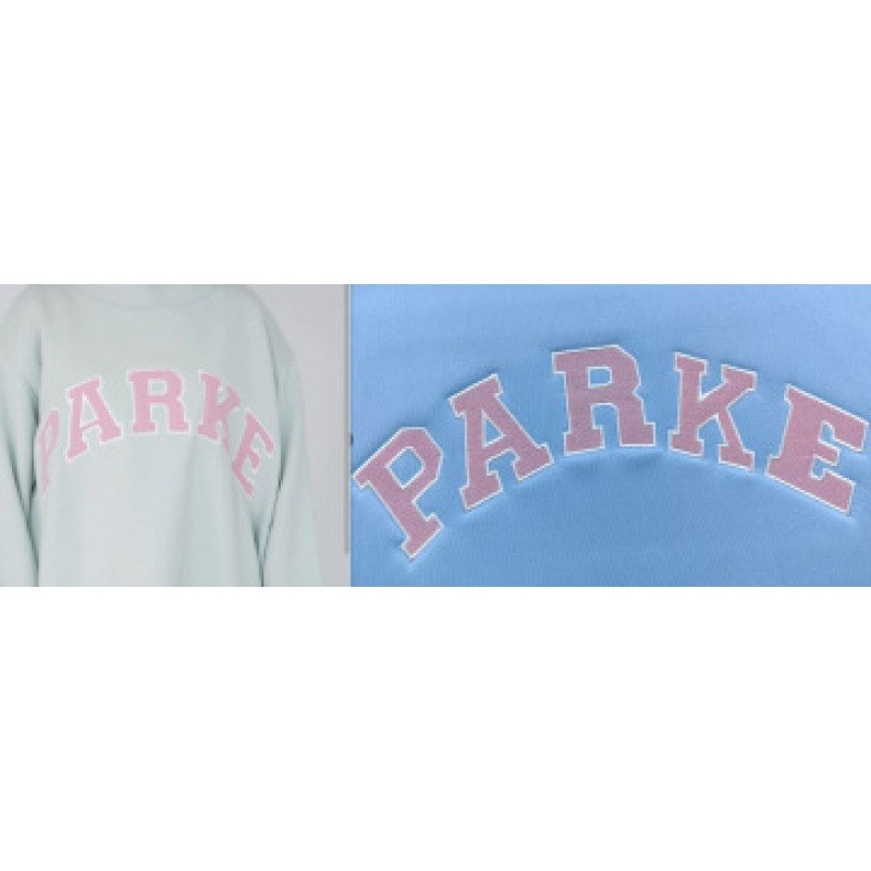 Embroidered Letter Crewneck Long-Sleeve Pullover Sweatshirt for Women
