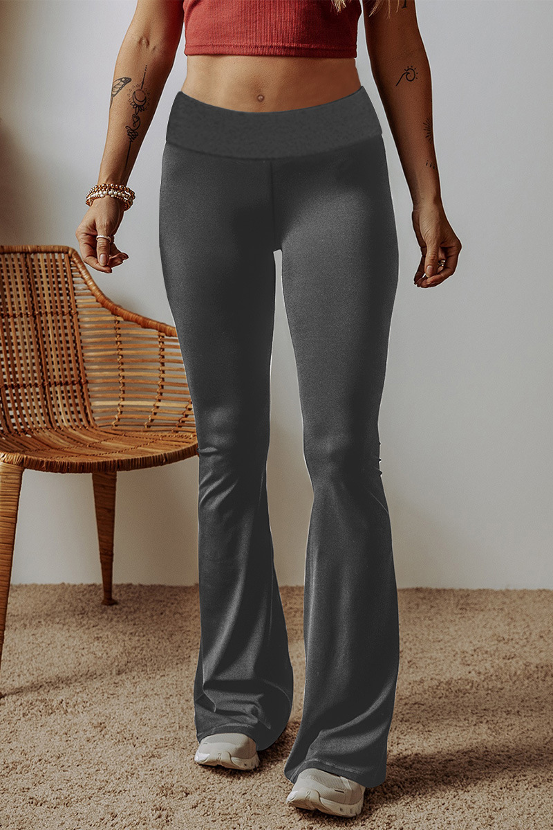 Solid Color High-Waist Skinny Pants