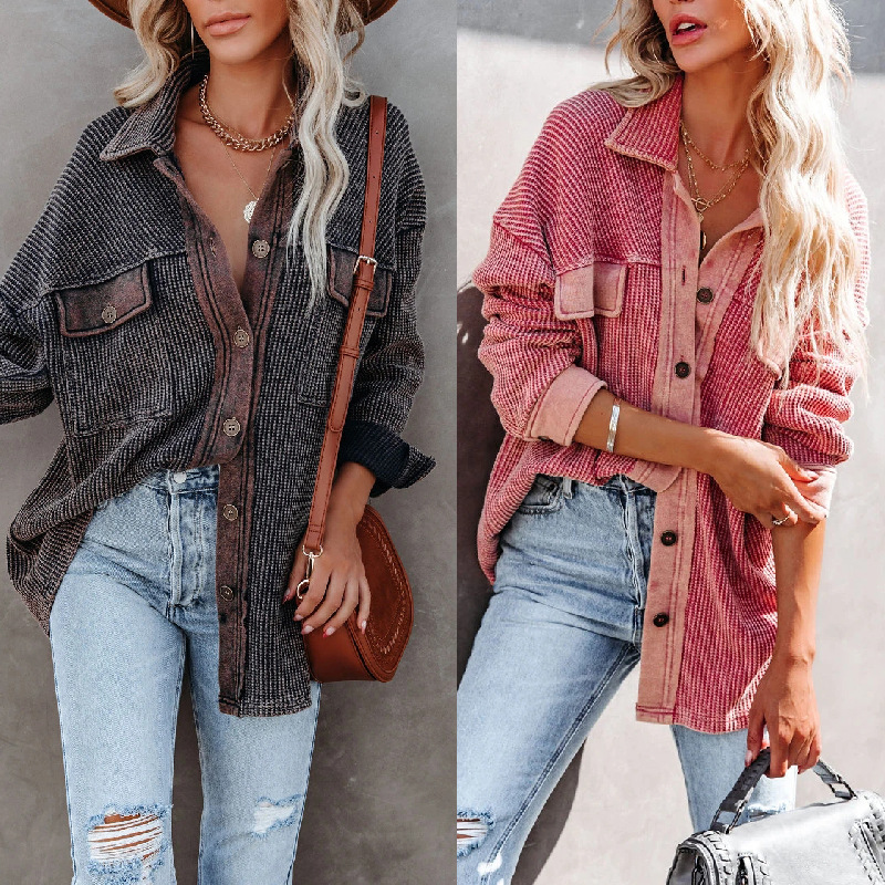 Women's Collared Single-Breasted Long-Sleeve Knit Cardigan