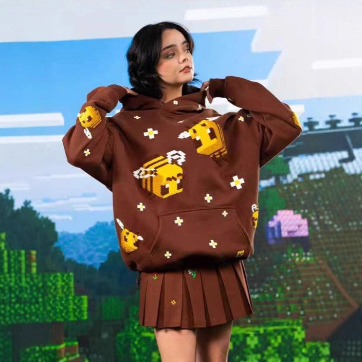 Winter Hooded Long-Sleeve Printed Pullover Sweatshirt Unisex