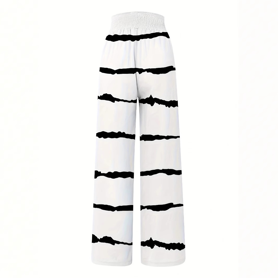 Women's Casual Wide-Leg Loose High-Waist White Pants