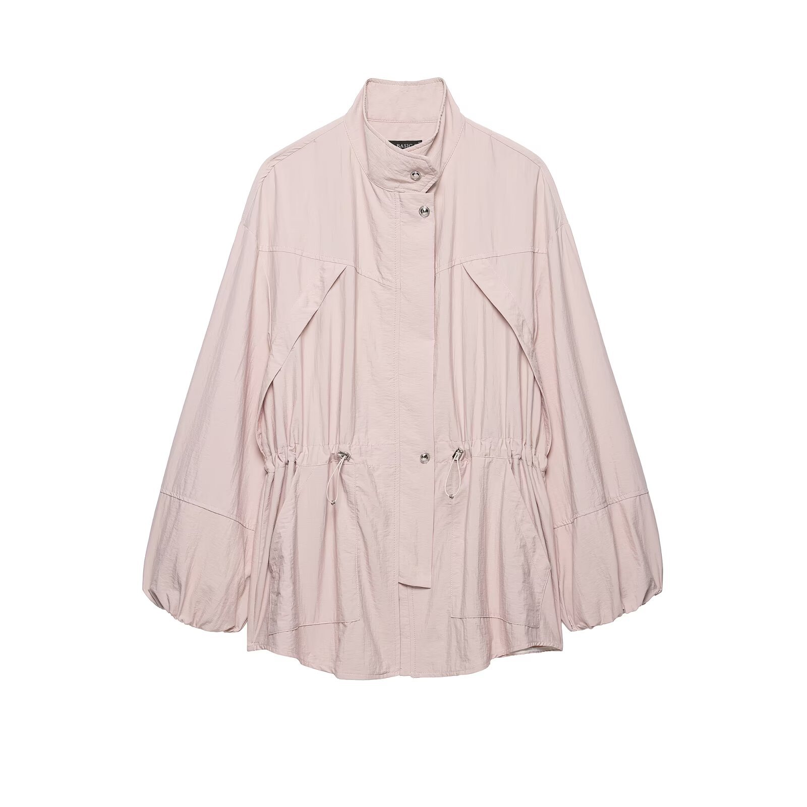 Women's Relaxed Stand-Collar Button Jacket