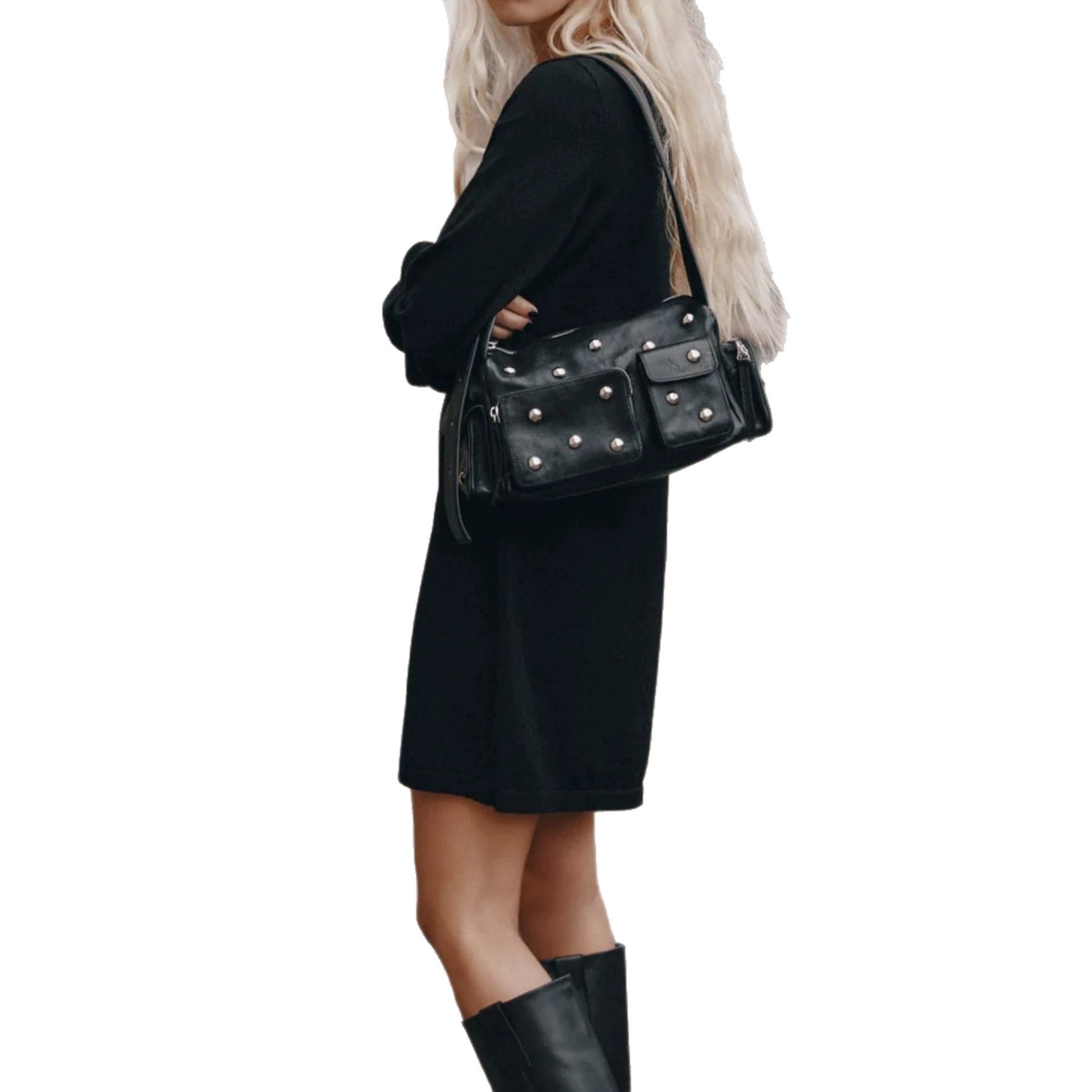 Women's Solid Crewneck Long Sleeve Bodycon Mini Dress