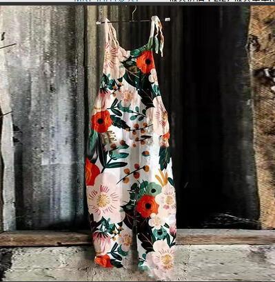 Sweet Floral Print Wide-Leg Jumpsuit