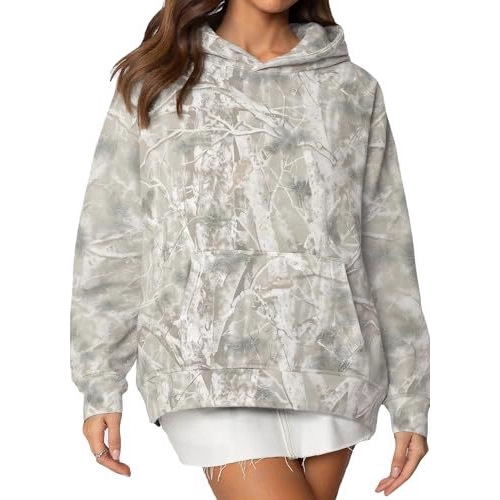 Women's Tree Leaf Leopard Print Hoodie