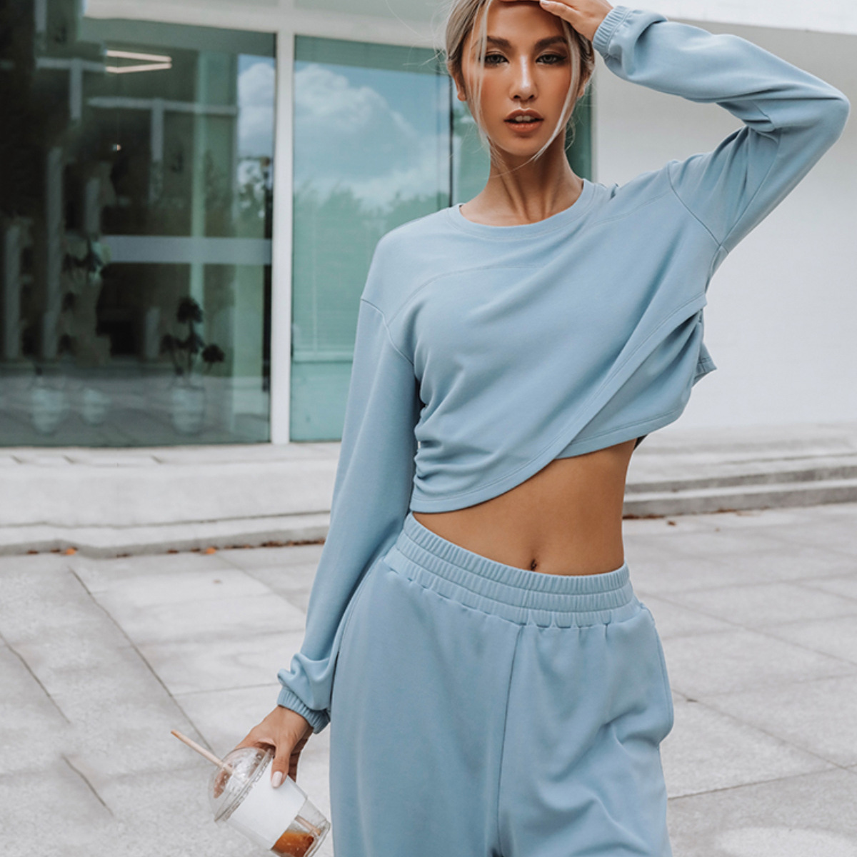 Women's Fall Winter Casual Sportswear Hoodie and Pants Two-Piece Set
