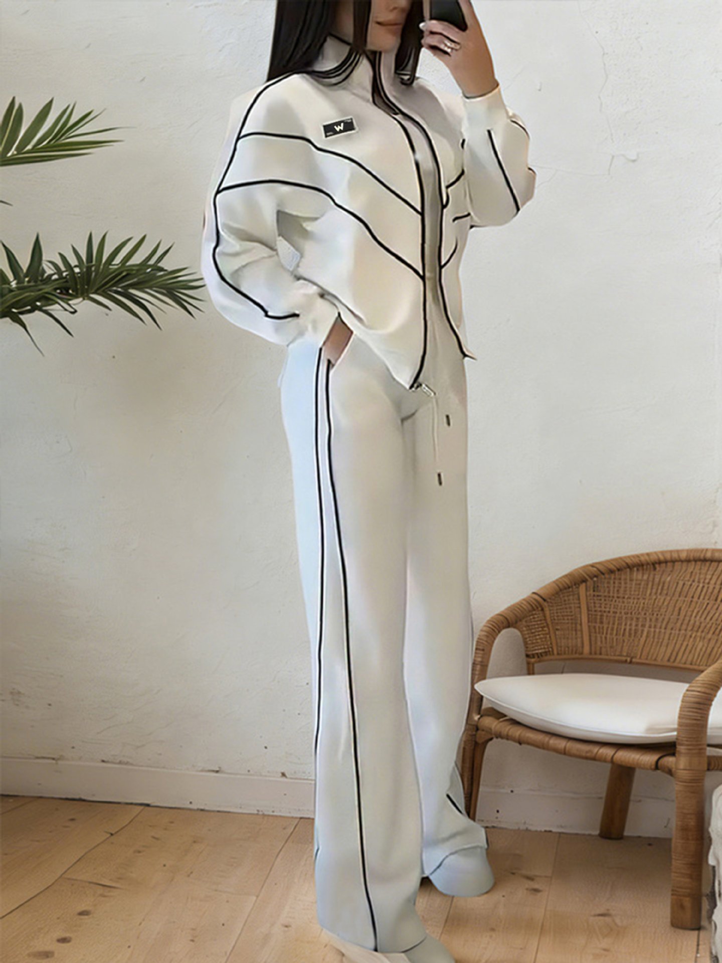 Men's Two-Piece Tracksuit with Jacket and Casual Pants