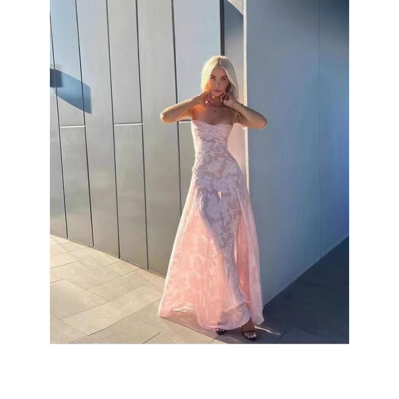 Women's Strapless Off-Shoulder Sleeveless Slip Dress