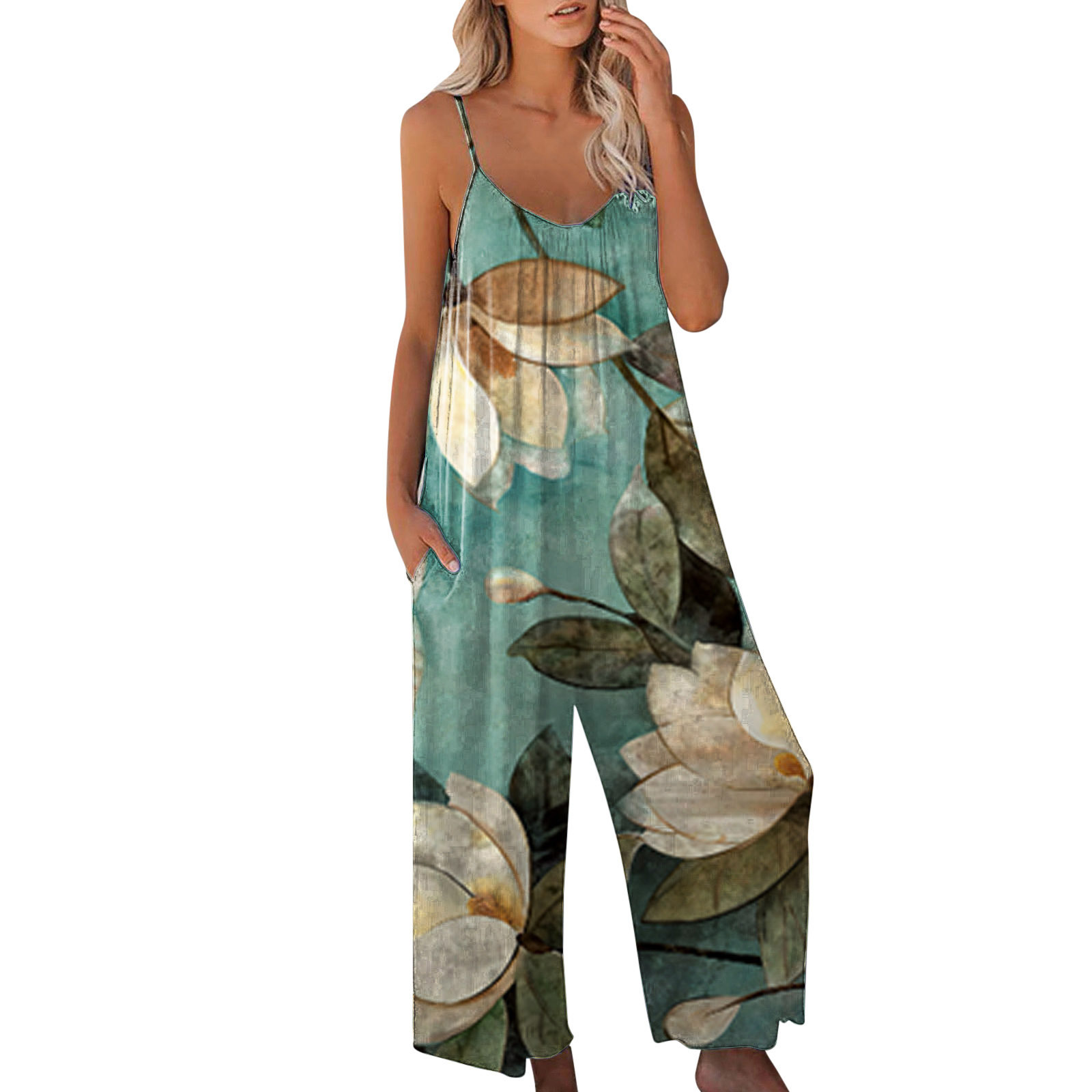 Tie-Dye Wide-Leg Cami Jumpsuit