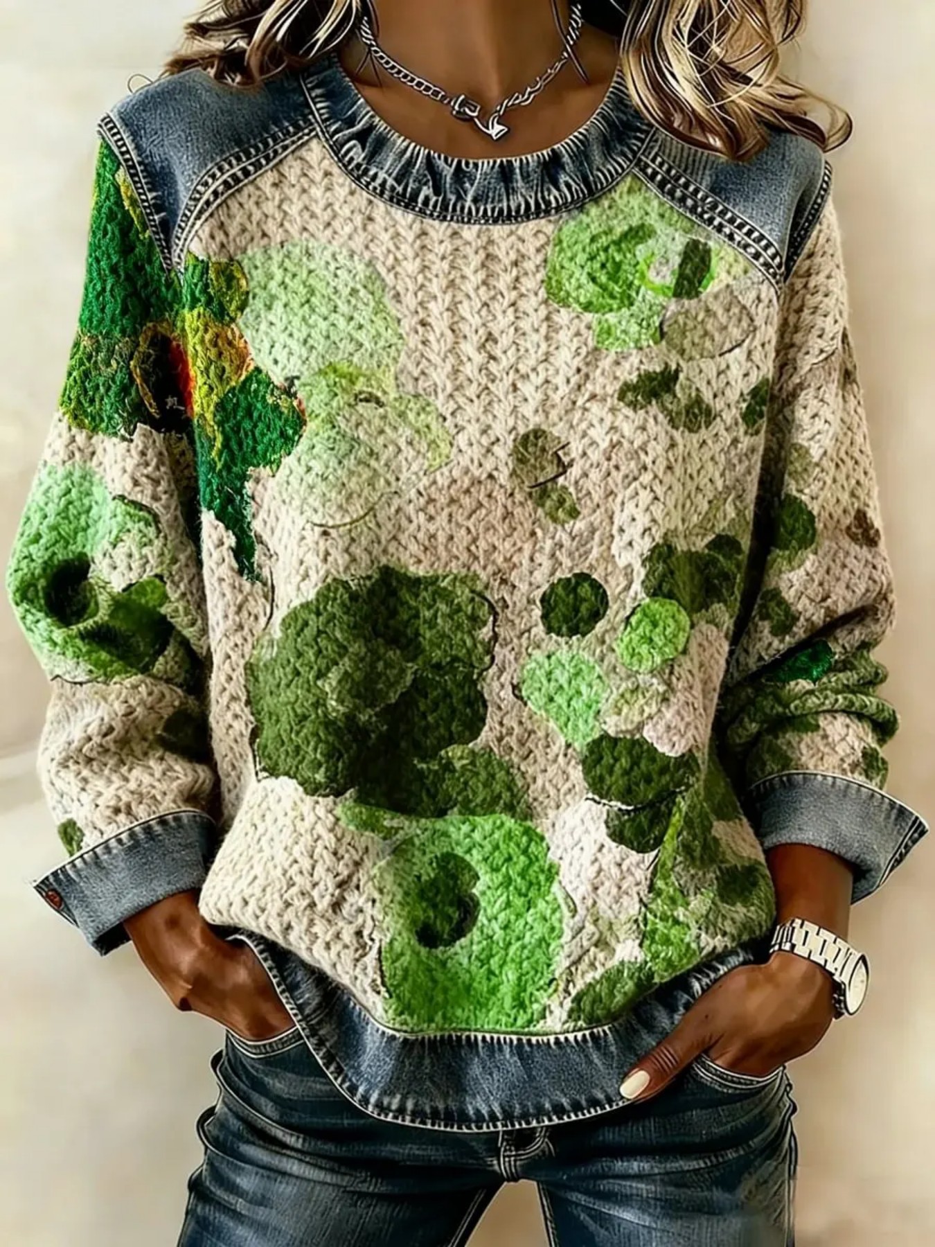 Women's Floral Print Casual Sweatshirt