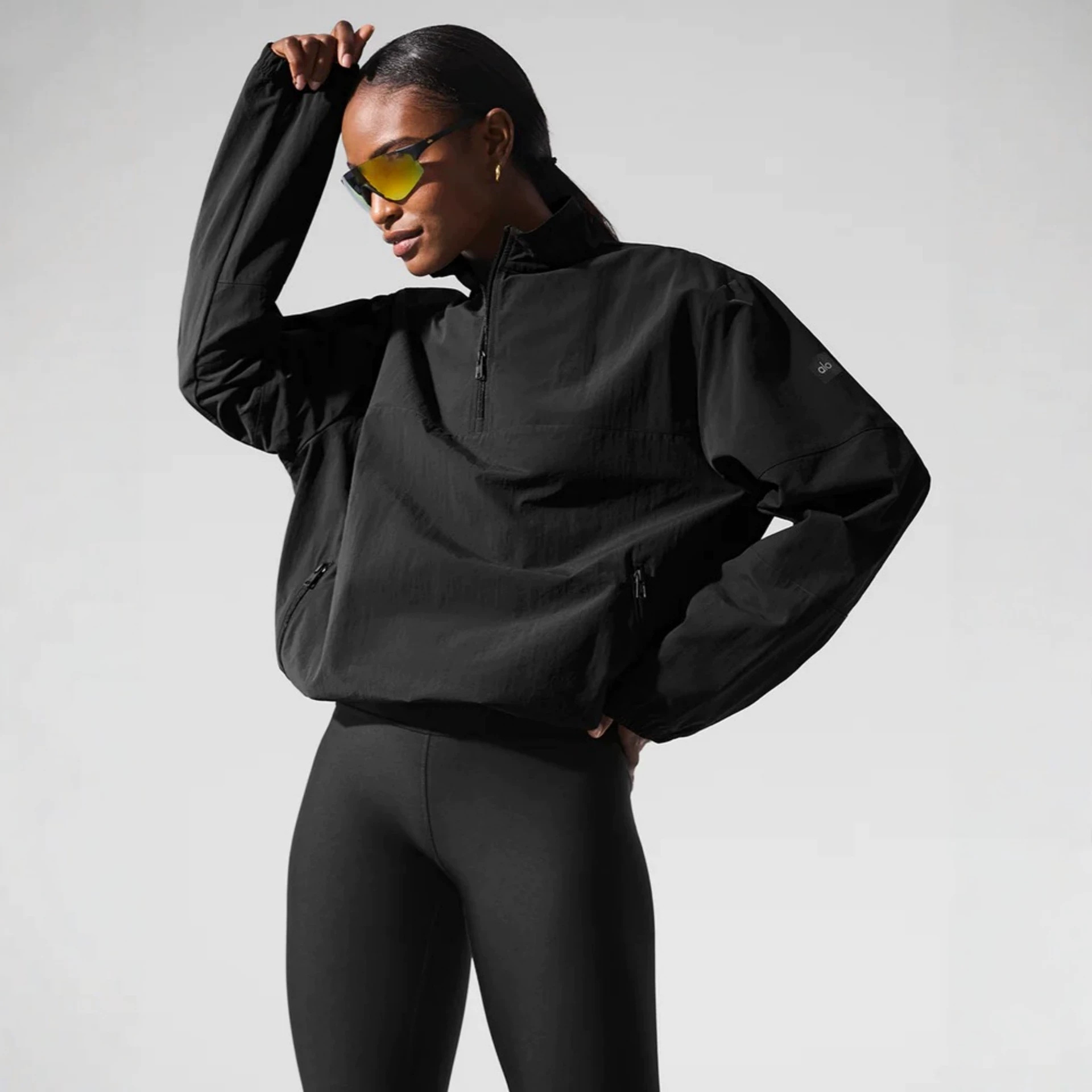 Women's Stand Collar Half-Zip Lightweight Breathable Athletic Pullover