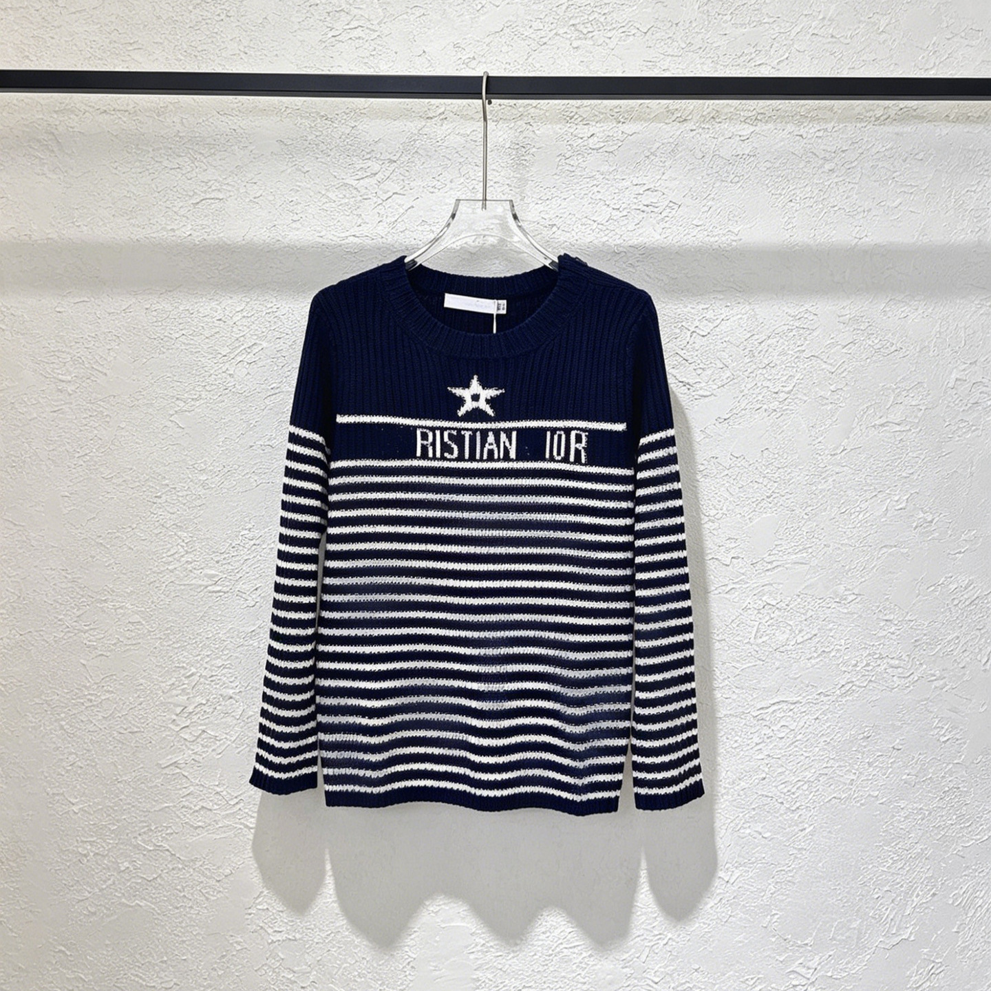 High-Quality Star Striped Knit Sweater