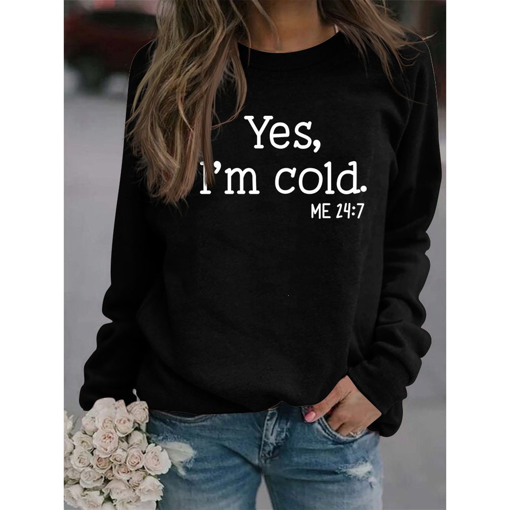 Women's Crewneck Pullover Long Sleeve Sweatshirt