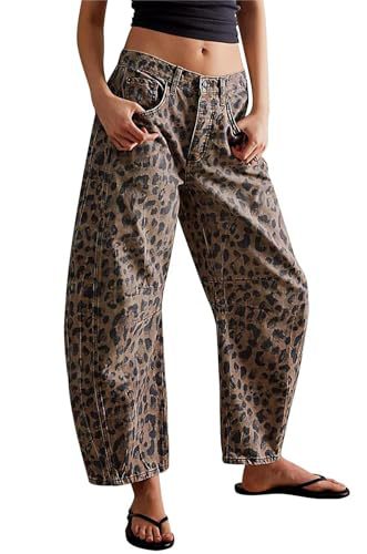 Women's Vintage Print Straight-Leg Casual Pants