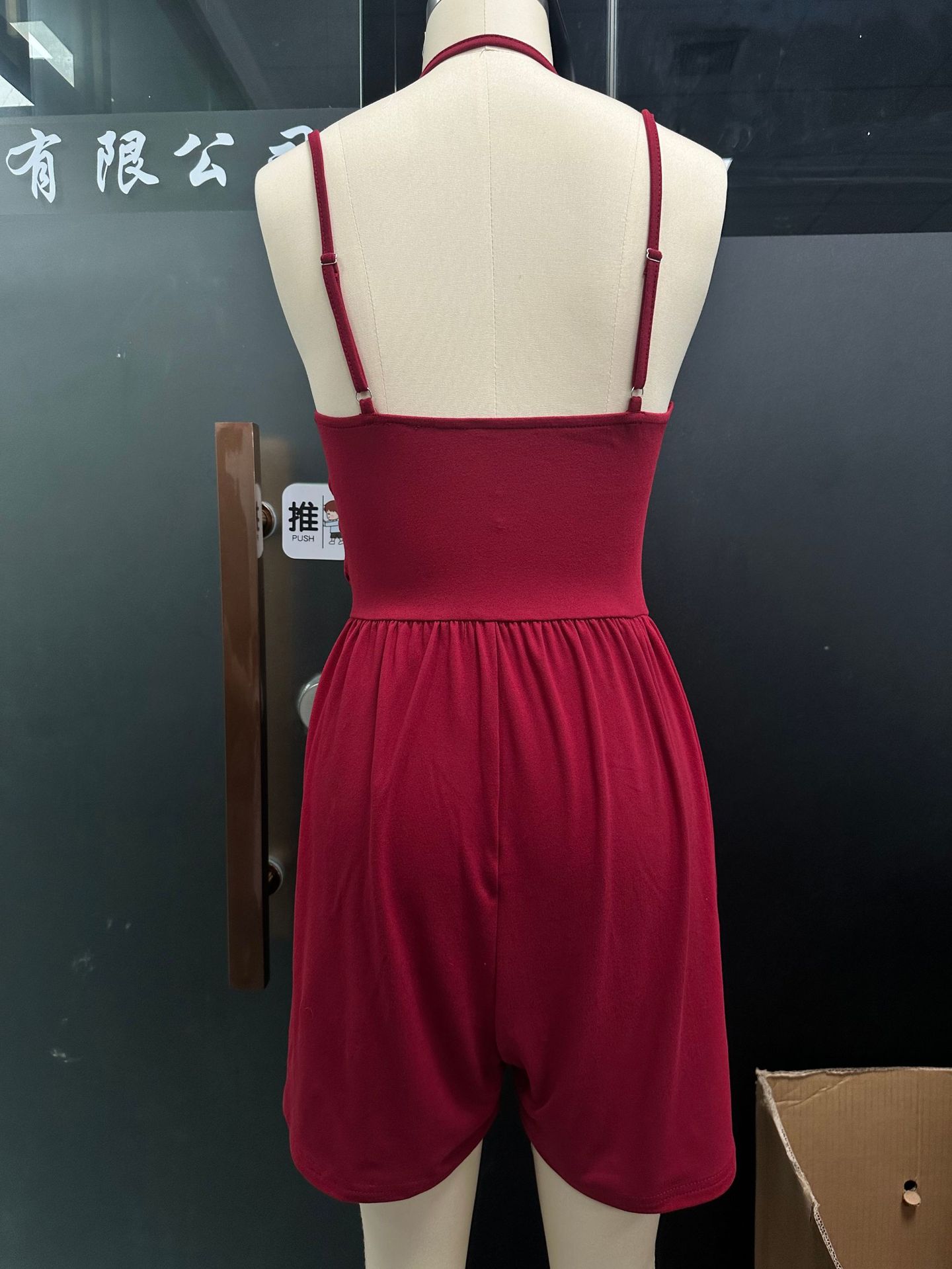 Adjustable Strappy Wide-Leg Romper Shorts