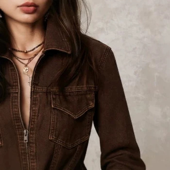 Bohemian Vintage Brown Belted Jacket