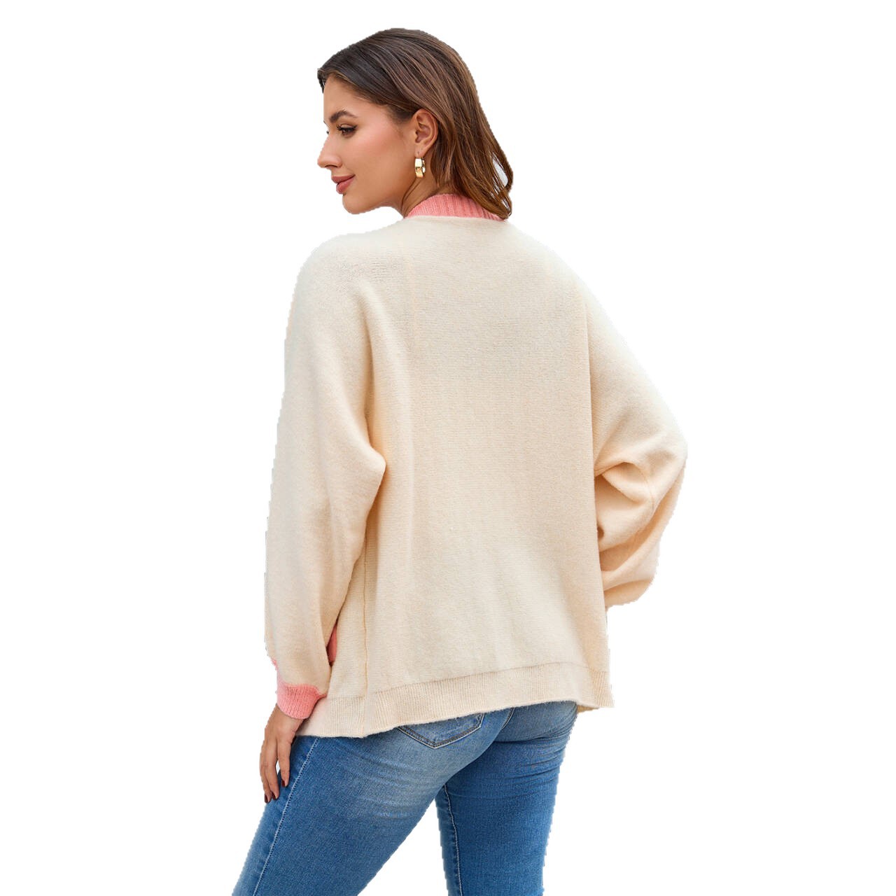 Women's Knit Cardigan Sweater Loose Fit Open Front Coat