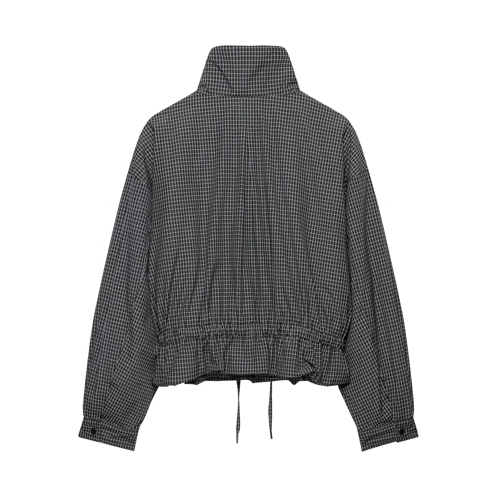 Houndstooth Waist-Cinched Women's Coat