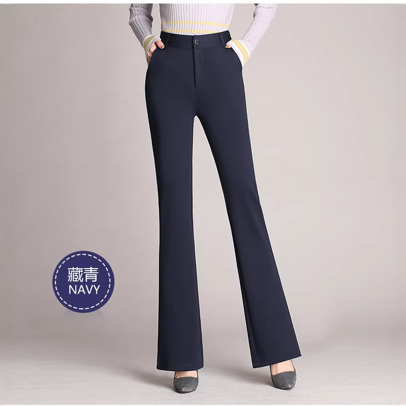 Women's Urban Casual Flared Pants High Waist Polyester Blend