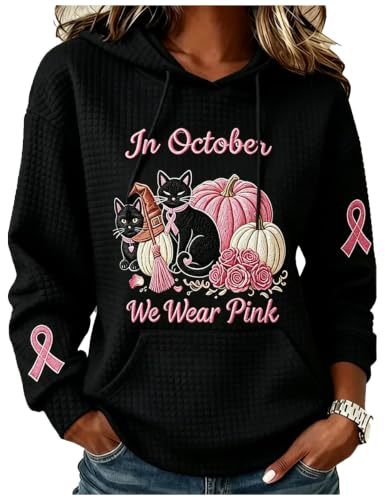 Cat Halloween Pumpkin Letter Ribbon 3D Print Hoodie Top