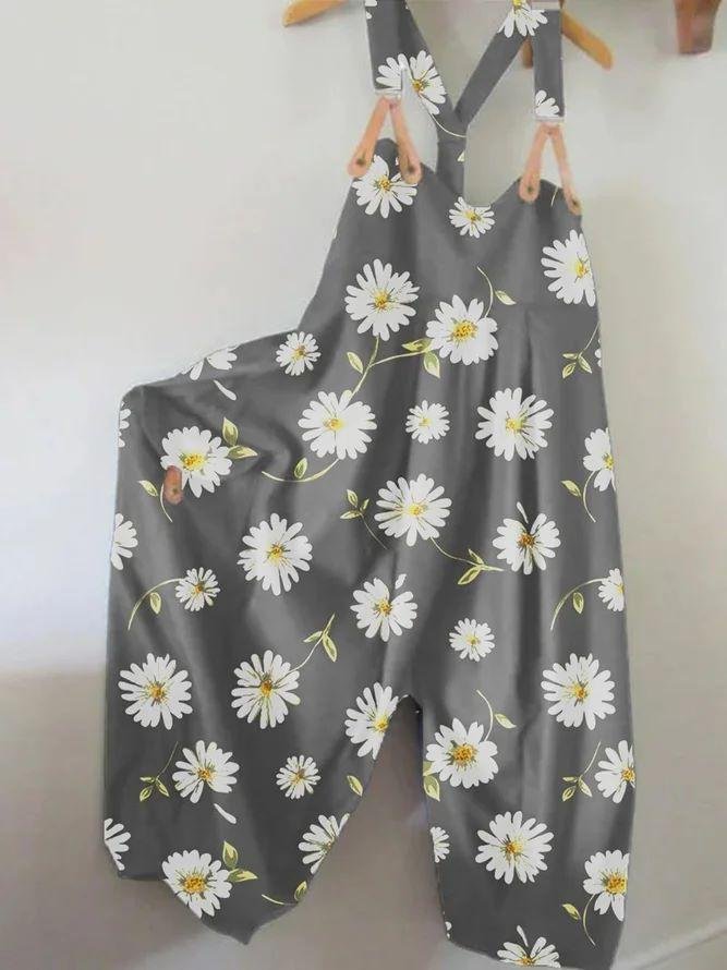 Women's Printed Loose Casual Jumpsuit