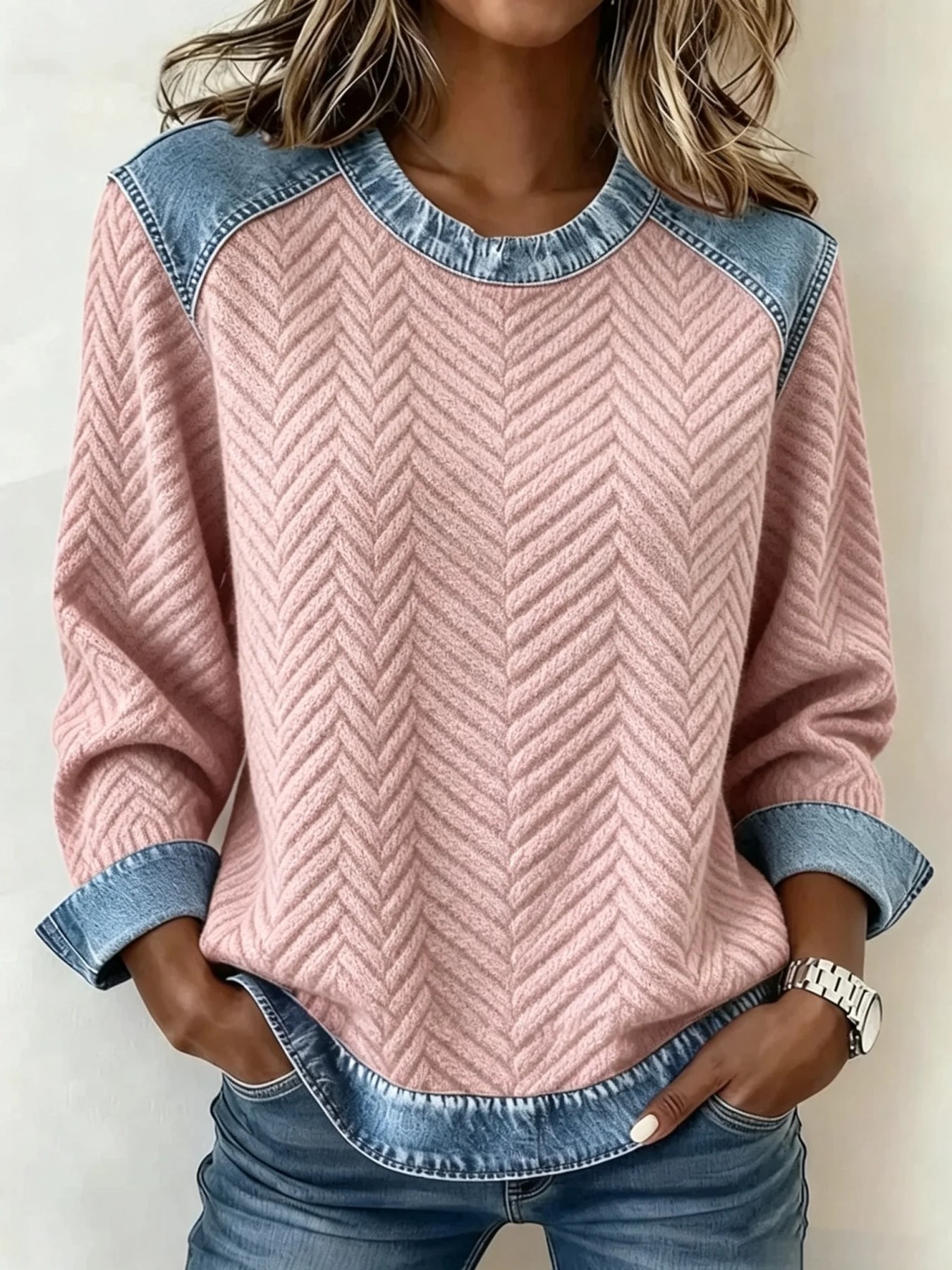 Women's Solid Print Casual Sweatshirt