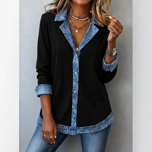 Women's Plaid Print Half-Zip Long-Sleeve Sweatshirt with Collar
