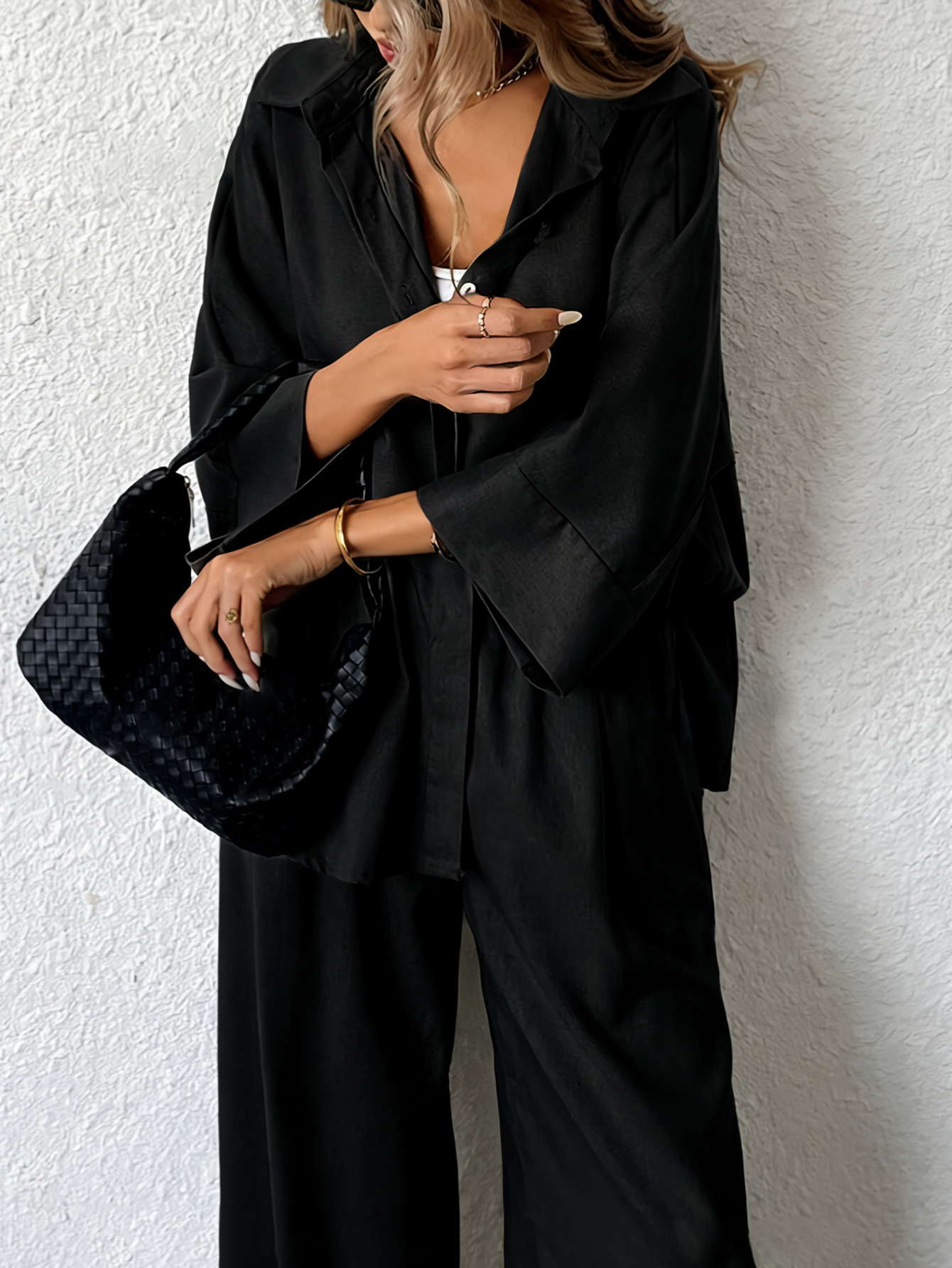 Women's Shirt and Pants Set Plus Size Loose Fit Two-Piece