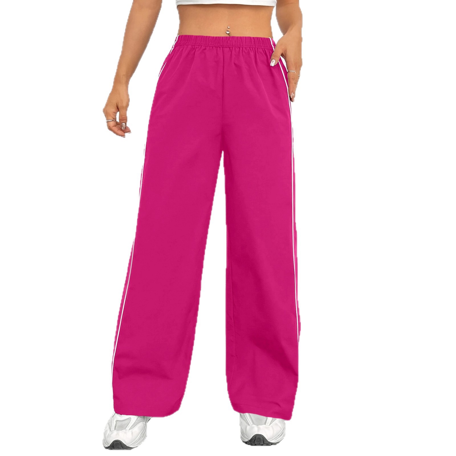 Women's Black Elegant Casual Long Pants
