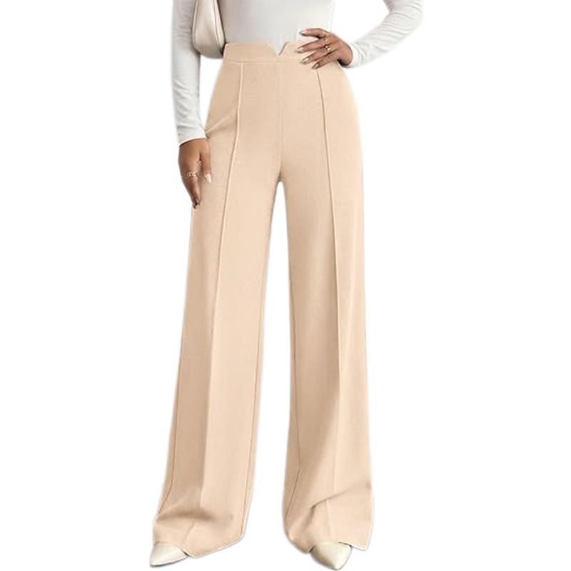 High-Waist Straight-Leg Wide-Leg Dress Pants for Women