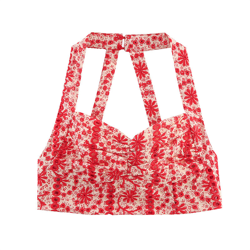 Plaid Halter Cami Top and Midi Skirt Set