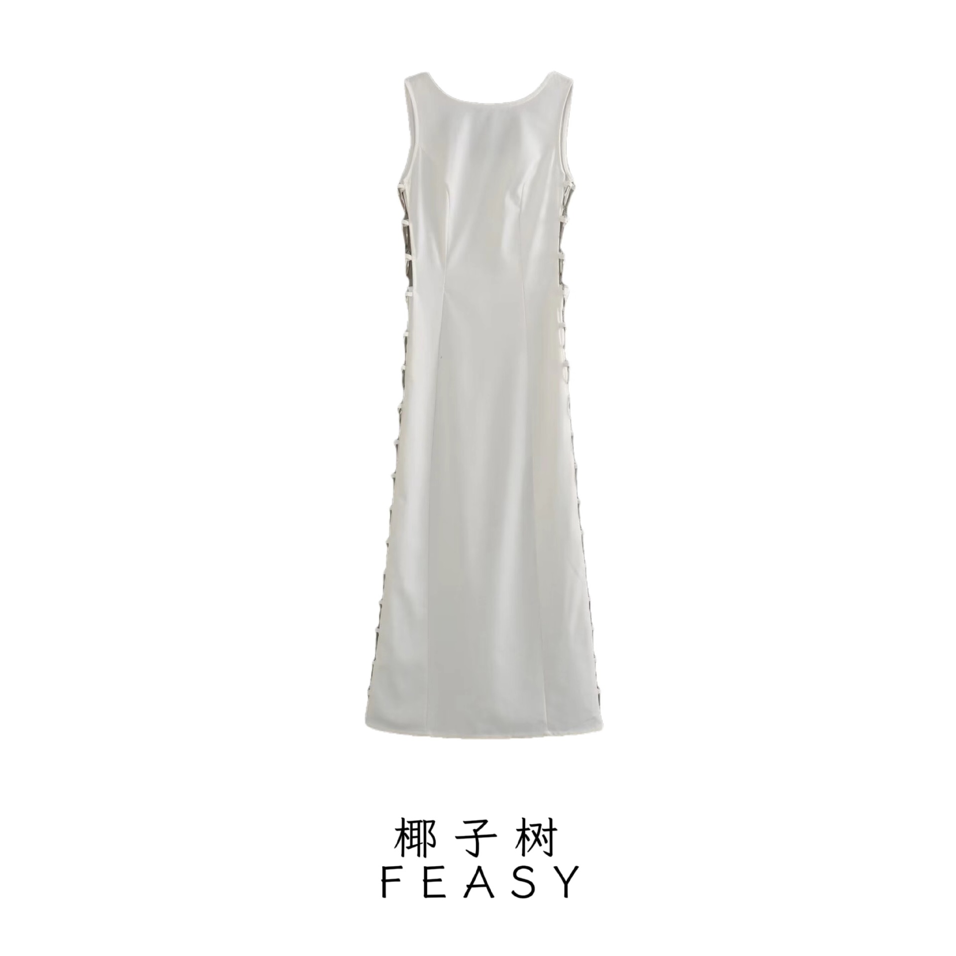 Women's Bodycon Dress with Ring Accents