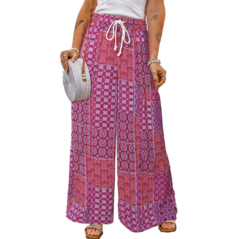 Floral Print Loose Casual Pants