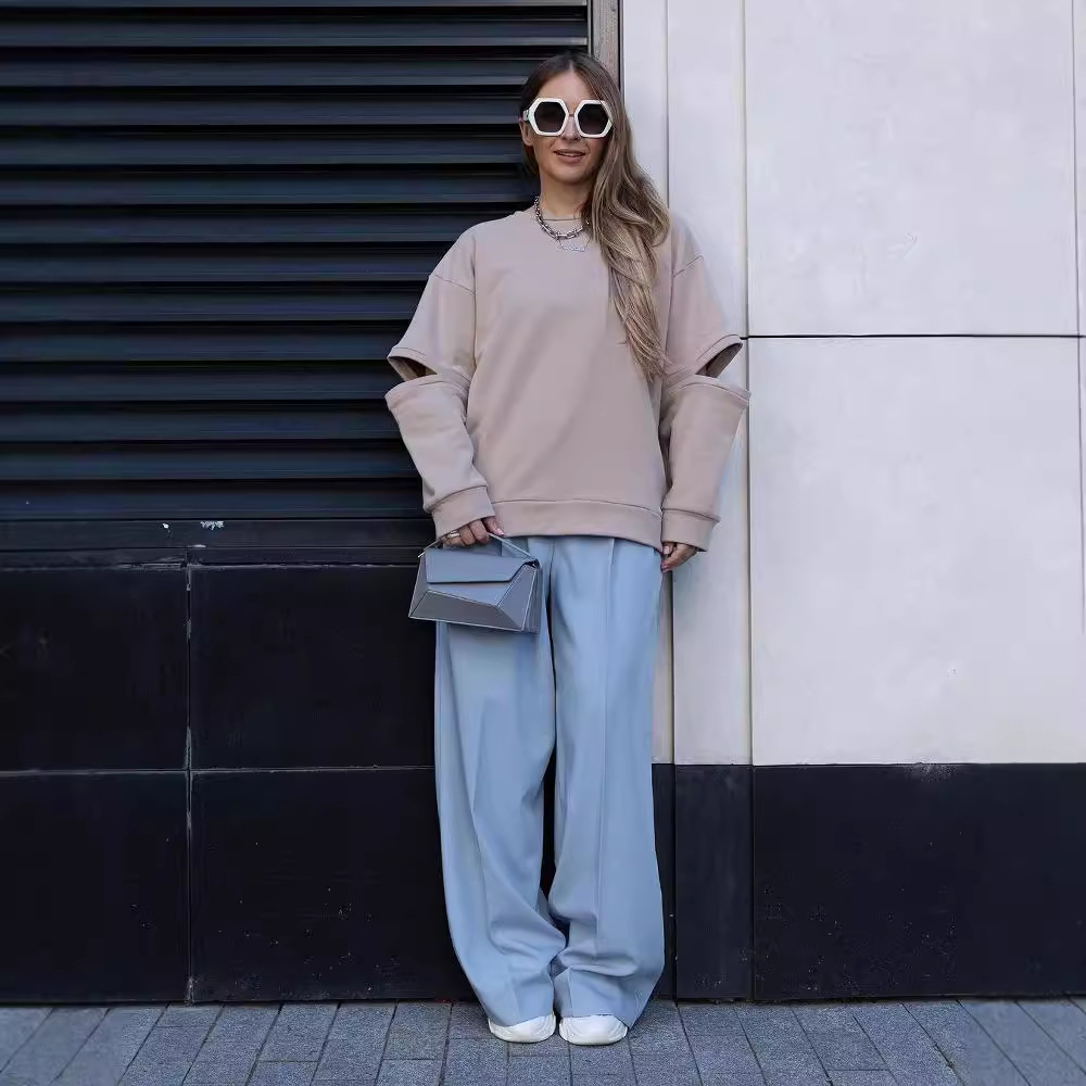 Women's Loose Crewneck Graphic Print Sweatshirt