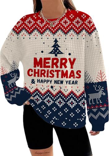 Women's Snowman Reindeer Heart Letter Print Crewneck Sweatshirt